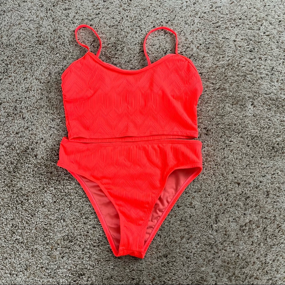 VYB Neon Orange Two Piece Swimsuit